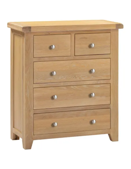 Windsor 3+2 Drawer Chest - Natural Oak | Murphy Furniture
