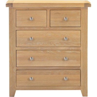 Windsor 3+2 Drawer Chest - Natural Oak | Murphy Furniture