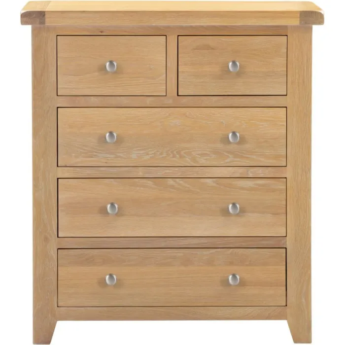 Windsor 3+2 Drawer Chest - Natural Oak | Murphy Furniture