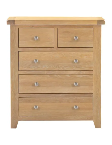 Windsor 3+2 Drawer Chest - Natural Oak | Murphy Furniture
