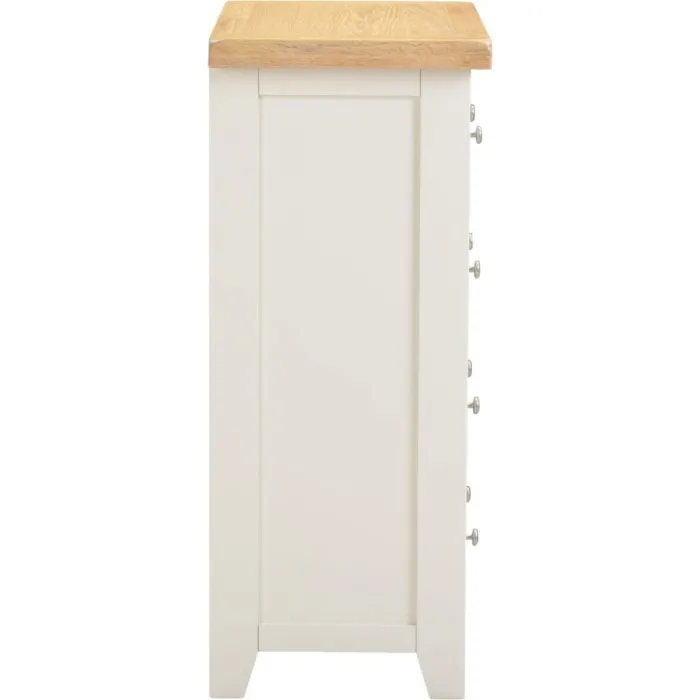 Windsor 3+2 Drawer Chest - Ivory/Oak | Murphy Furniture
