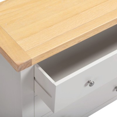 Windsor 3 Drawer Chest - Pebble Grey/Oak | Murphy Furniture