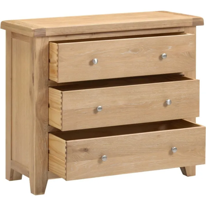 Windsor 3 Drawer Chest - Natural Oak | Murphy Furniture