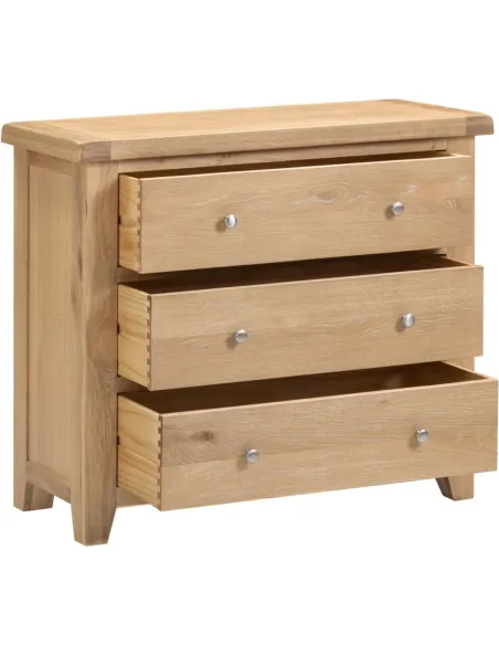 Windsor 3 Drawer Chest - Natural Oak | Murphy Furniture