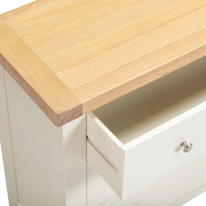 Windsor 3 Drawer Chest - Ivory/Oak | Murphy Furniture