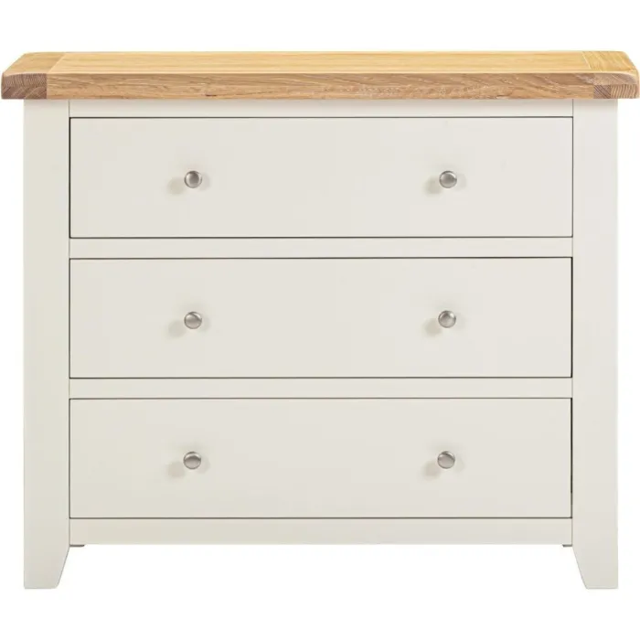 Windsor 3 Drawer Chest - Ivory/Oak | Murphy Furniture