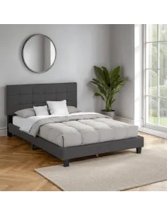 Arran 4FT6 Bedframe - Grey Fabric | Murphy Furniture