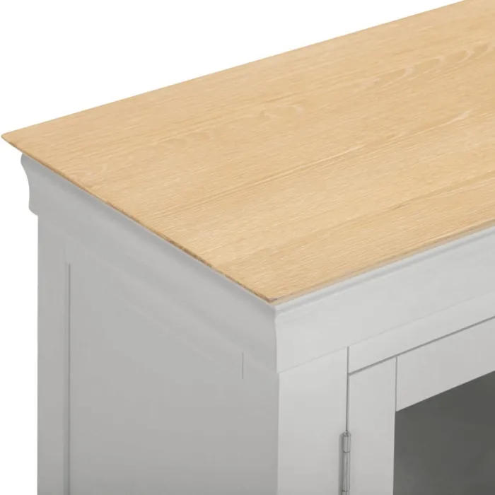 Bordeaux TV Stand - Pebble Grey/Oak | Murphy Furniture