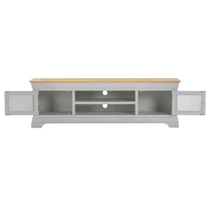 Bordeaux TV Stand - Pebble Grey/Oak | Murphy Furniture