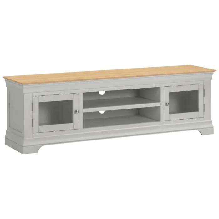 Bordeaux TV Stand - Pebble Grey/Oak | Murphy Furniture