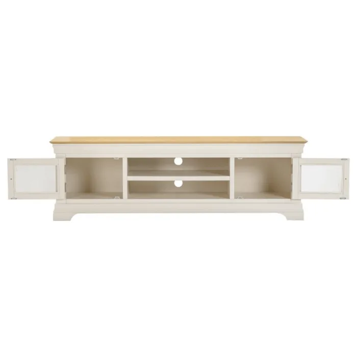 Bordeaux TV Stand - Ivory/Oak | Murphy Furniture