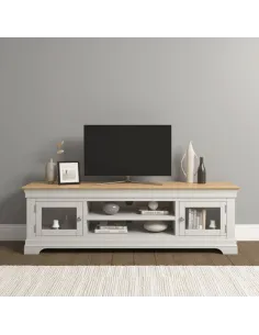 Bordeaux TV Stand - Ivory/Oak | Murphy Furniture