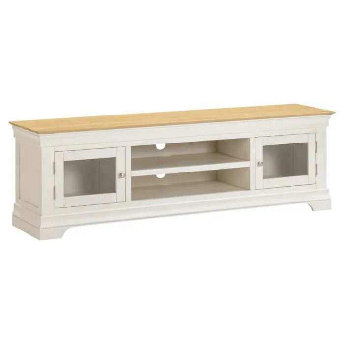 Bordeaux TV Stand - Ivory/Oak | Murphy Furniture