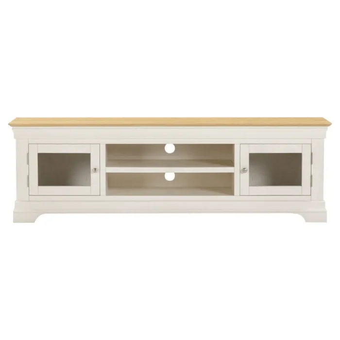 Bordeaux TV Stand - Ivory/Oak | Murphy Furniture