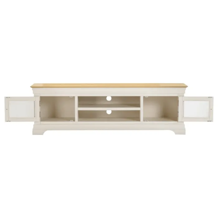Bordeaux Small TV Stand - Ivory/Oak | Murphy Furniture