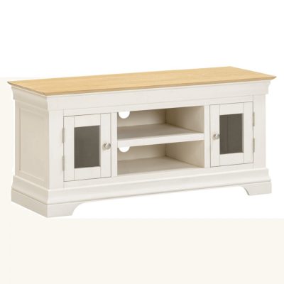 Bordeaux Small TV Stand - Ivory/Oak | Murphy Furniture