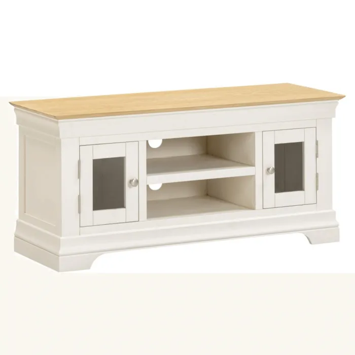 Bordeaux Small TV Stand - Ivory/Oak | Murphy Furniture