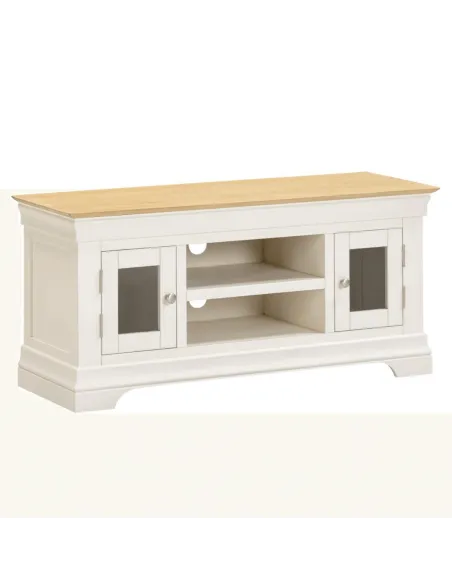 Bordeaux Small TV Stand - Ivory/Oak | Murphy Furniture