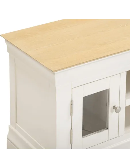 Bordeaux Small TV Stand - Ivory/Oak | Murphy Furniture