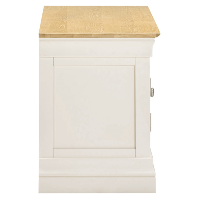 Bordeaux Small TV Stand - Ivory/Oak | Murphy Furniture