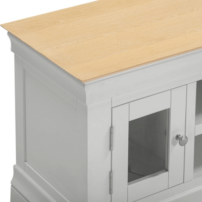 Bordeaux Small TV Stand - Pebble Grey/Oak | Murphy Furniture