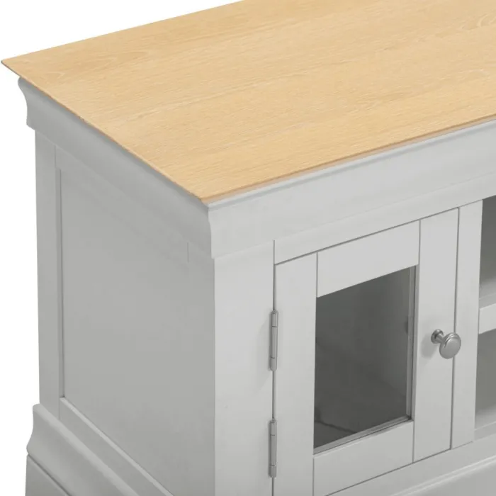 Bordeaux Small TV Stand - Pebble Grey/Oak | Murphy Furniture