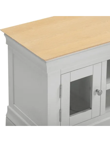 Bordeaux Small TV Stand - Pebble Grey/Oak | Murphy Furniture
