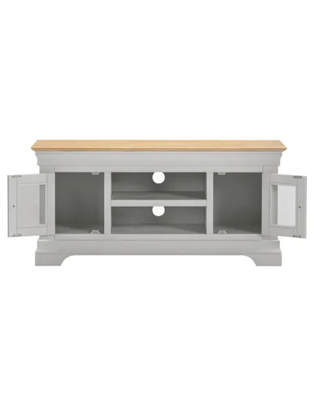 Bordeaux Small TV Stand - Pebble Grey/Oak | Murphy Furniture