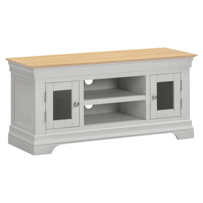 Bordeaux Small TV Stand - Pebble Grey/Oak | Murphy Furniture