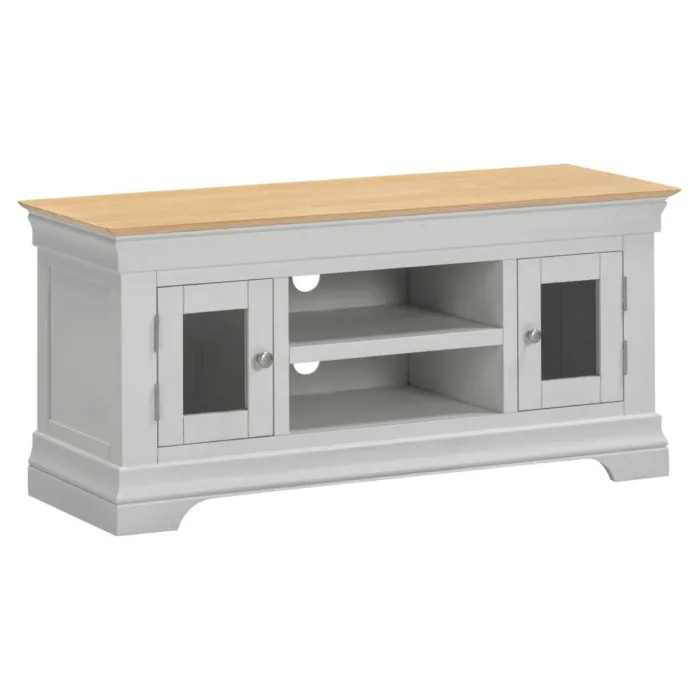 Bordeaux Small TV Stand - Pebble Grey/Oak | Murphy Furniture