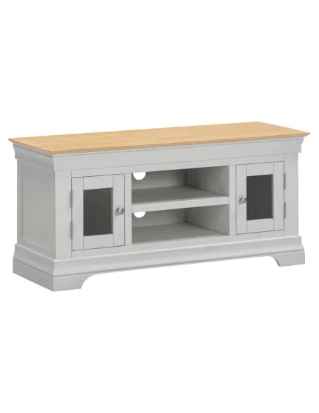 Bordeaux Small TV Stand - Pebble Grey/Oak | Murphy Furniture