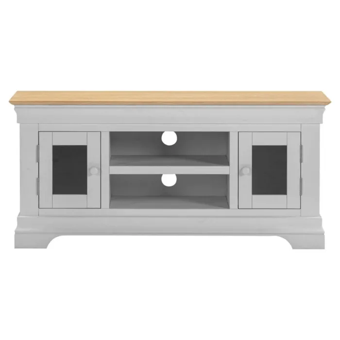 Bordeaux Small TV Stand - Pebble Grey/Oak | Murphy Furniture