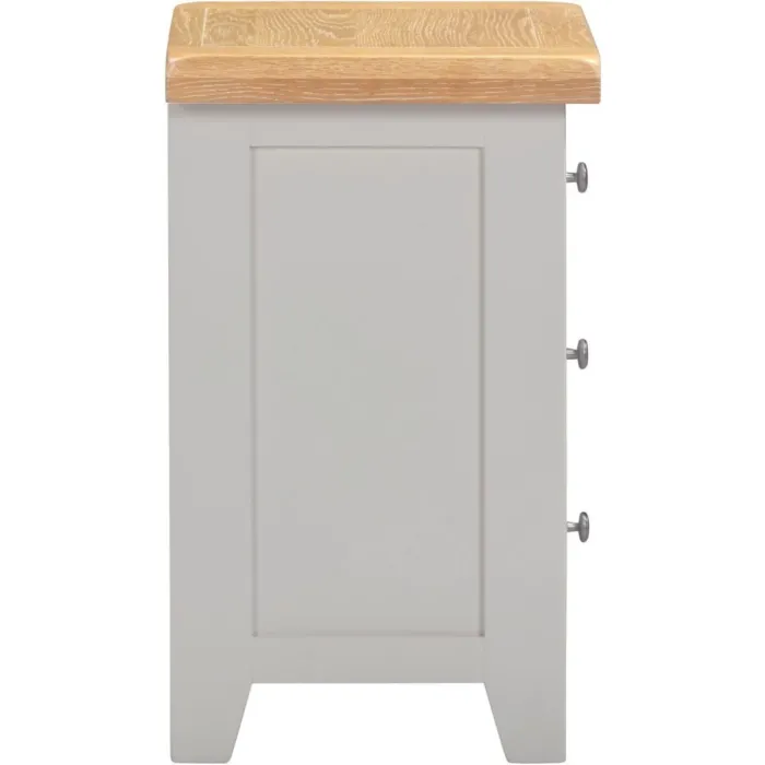 Windsor 3 Drawer Bedside Locker - Pebble | Murphy Furniture