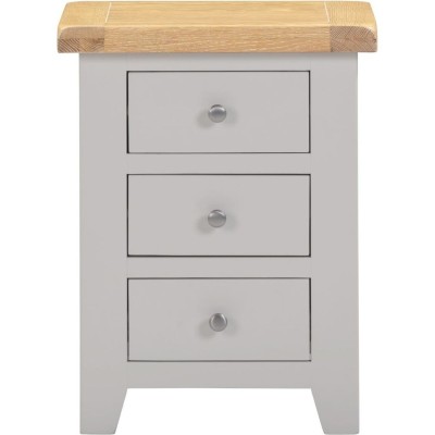 Windsor 3 Drawer Bedside Locker - Pebble | Murphy Furniture