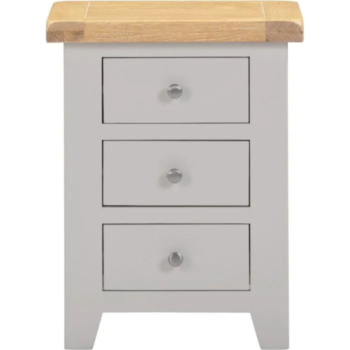 Windsor 3 Drawer Bedside Locker - Pebble | Murphy Furniture