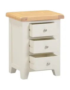 Windsor 3 Drawer Bedside Locker - Ivory/ | Murphy Furniture 2