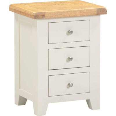 Windsor 3 Drawer Bedside Locker - Ivory/ | Murphy Furniture