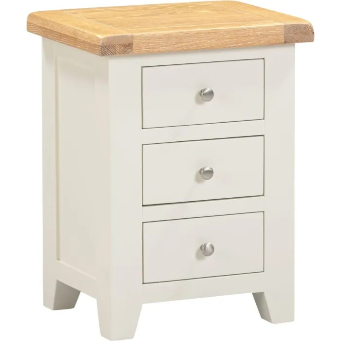 Windsor 3 Drawer Bedside Locker - Ivory/ | Murphy Furniture