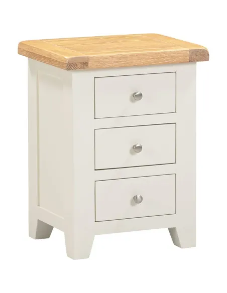Windsor 3 Drawer Bedside Locker - Ivory/ | Murphy Furniture