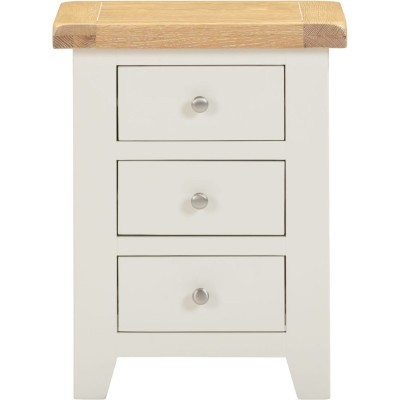 Windsor 3 Drawer Bedside Locker - Ivory/ | Murphy Furniture