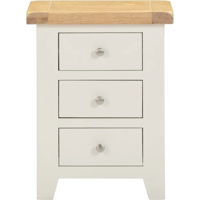 Windsor 3 Drawer Bedside Locker - Ivory/ | Murphy Furniture