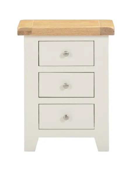 Windsor 3 Drawer Bedside Locker - Ivory/ | Murphy Furniture