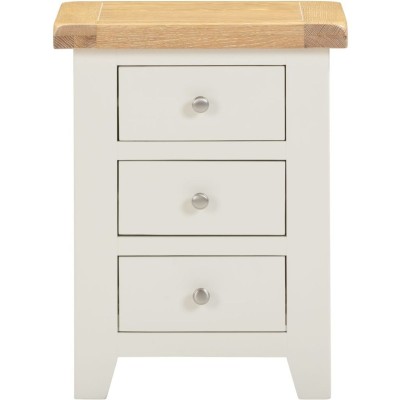 Windsor 3 Drawer Bedside Locker - Ivory/ | Murphy Furniture