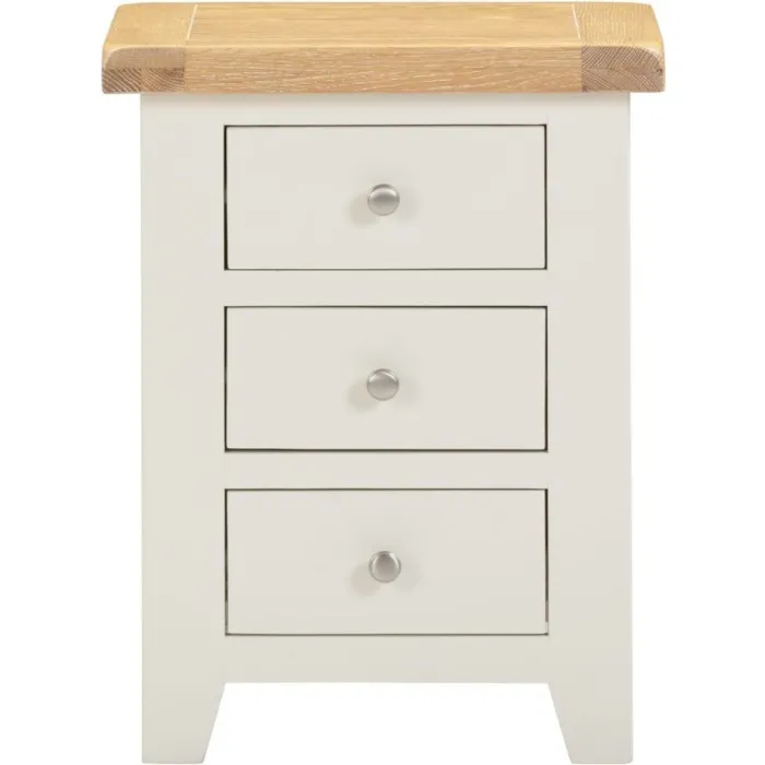 Windsor 3 Drawer Bedside Locker - Ivory/ | Murphy Furniture