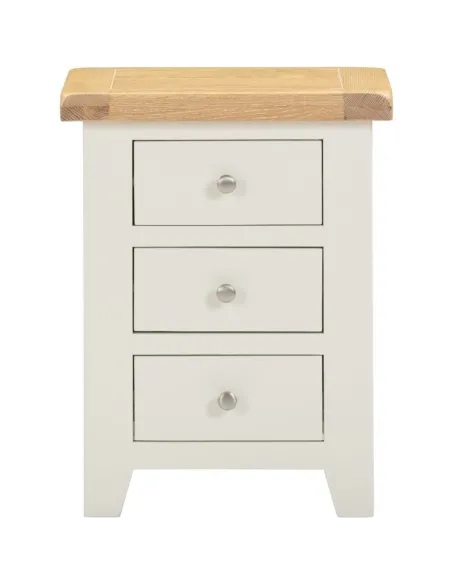 Windsor 3 Drawer Bedside Locker - Ivory/ | Murphy Furniture