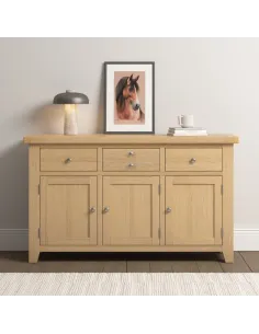 Windsor 3 Door 3 Drawer Sideboard - Natu | Murphy Furniture