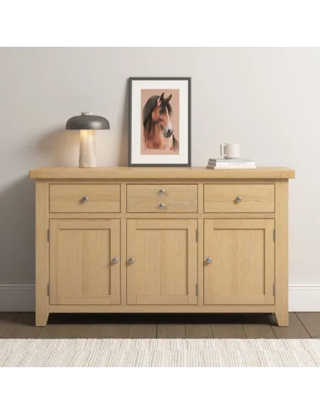 Windsor 3 Door 3 Drawer Sideboard - Natu | Murphy Furniture
