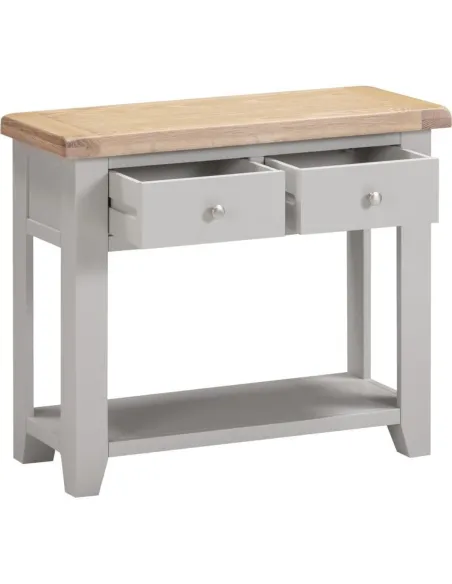 Windsor 2 Drawer Console Table - Pebble | Murphy Furniture