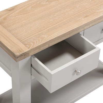 Windsor 2 Drawer Console Table - Pebble | Murphy Furniture