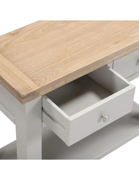 Windsor 2 Drawer Console Table - Pebble | Murphy Furniture